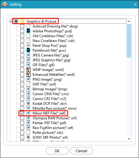 set scan settings