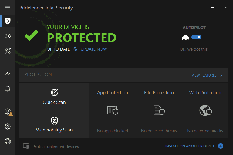 Bitdefender’s Interface