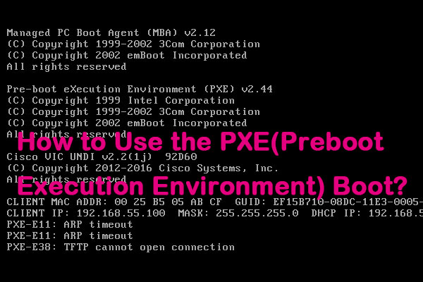 Comment utiliser le démarrage PXE (Preboot Execution Environment)?