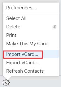 import vCard