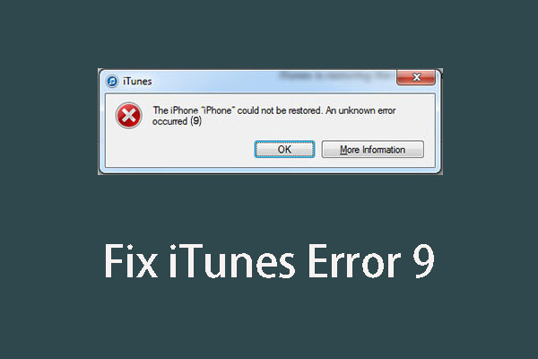 Some Available Solutions to Deal with iTunes Error 9 Issue