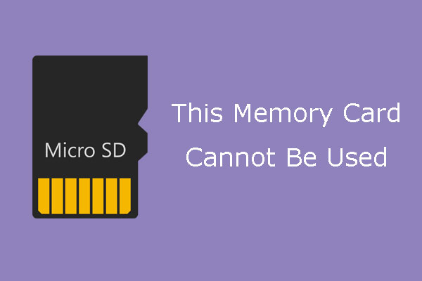 How Do I Fix the “This Memory Card Cannot Be Used” Error