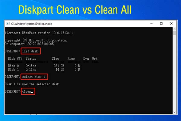 Nettoyage Diskpart vs tout nettoyer: Choisir une méthode de nettoyage des disques