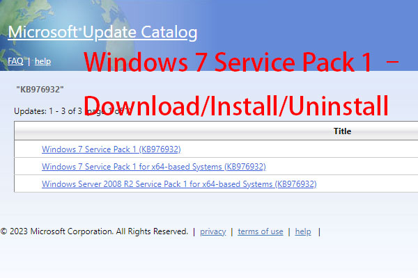 Windows 7 Service Pack 1 – How to Download/Install/Uninstall?