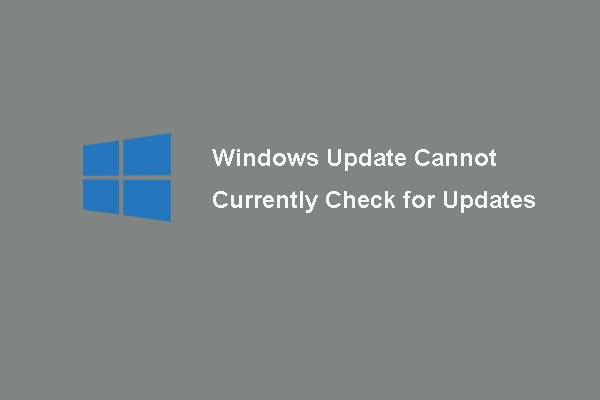 [SOLVED] Windows Update Cannot Currently Check for Updates