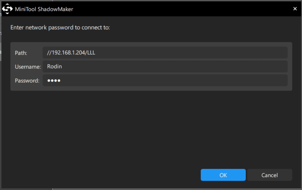 back up PC to network in MiniTool ShadowMaker