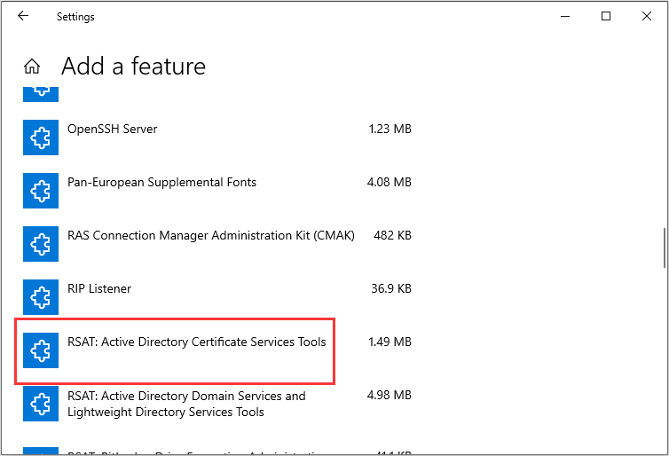 RSAT: Active Directory Certificate ServicesTools