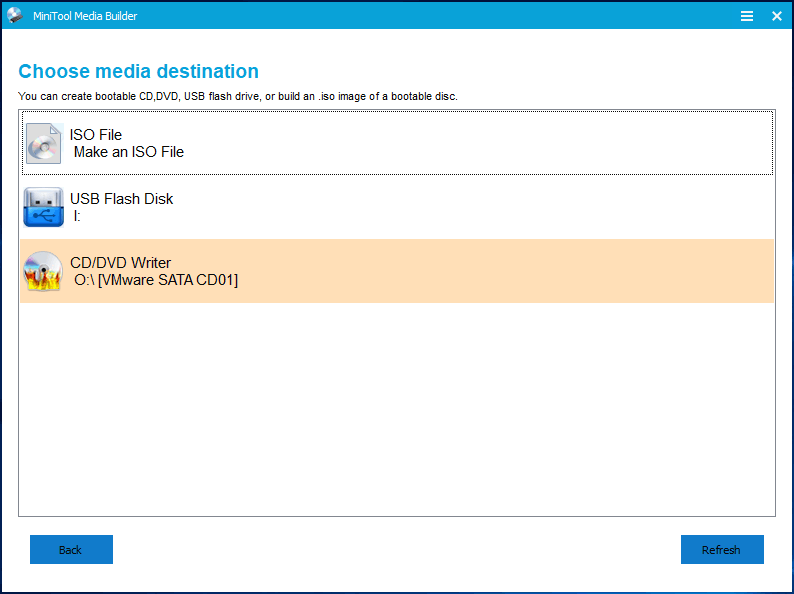 create a bootable disc or USB drive