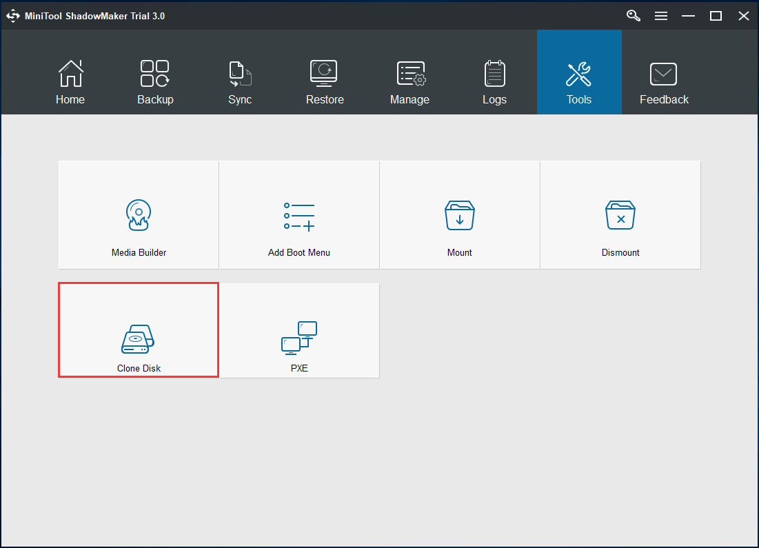 MiniTool ShadowMaker clone disk