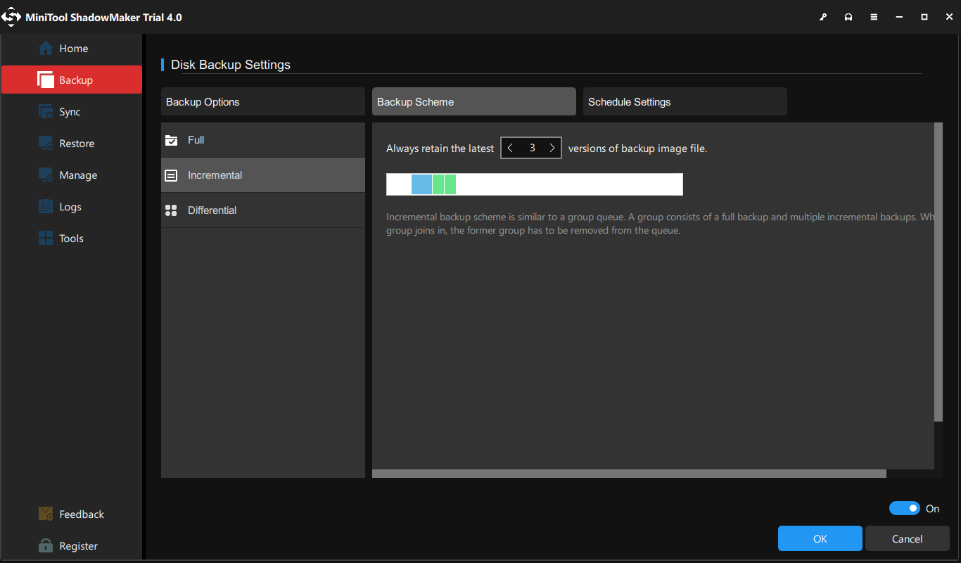 the incremental backup