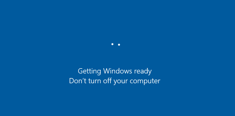 Windows 10 prépare Windows bloqué
