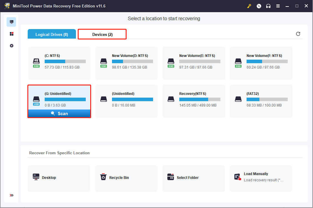 select the partition to scan