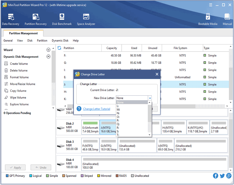 select another drive letter