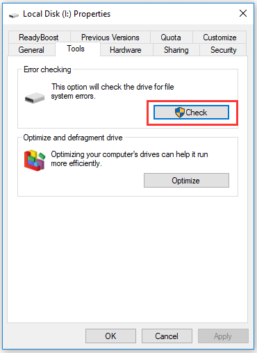 check hard drive or USB drive health with Scandisk