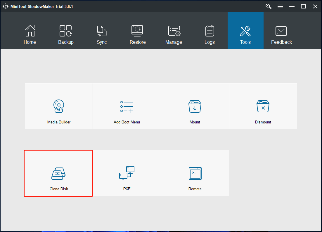 clone disk MiniTool ShadowMaker