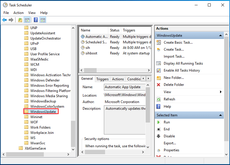 accédez au dossier WindowsUpdate