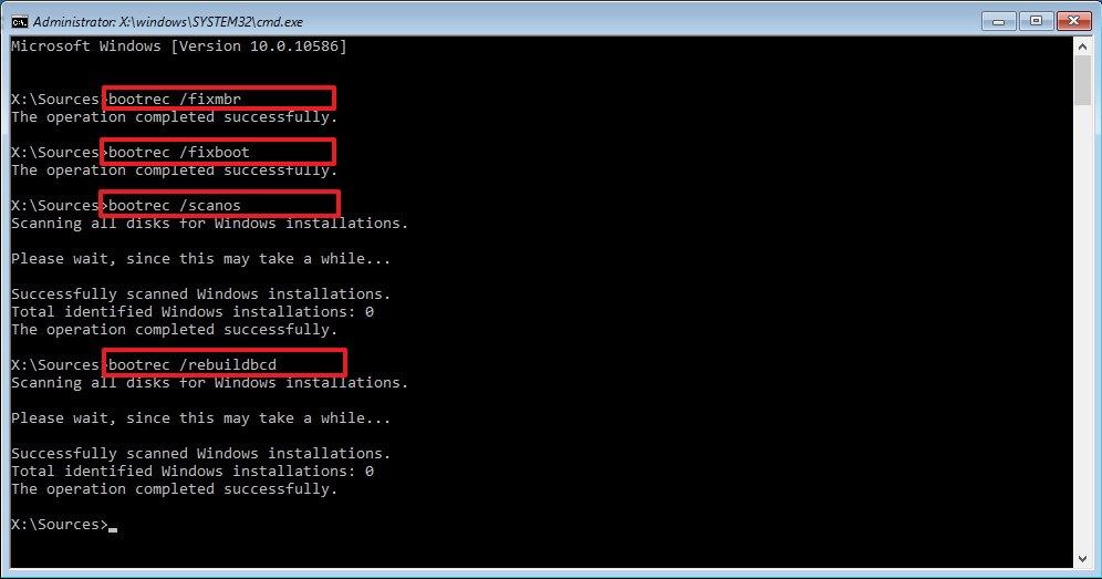 taper les commandes