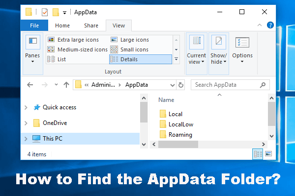 Comment trouver le dossier AppData sur Windows? (Deux cas)