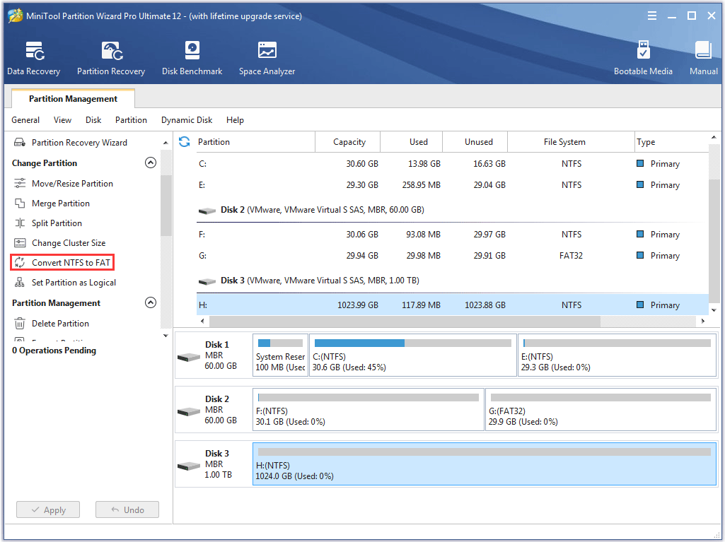 convert NTFS to FAT