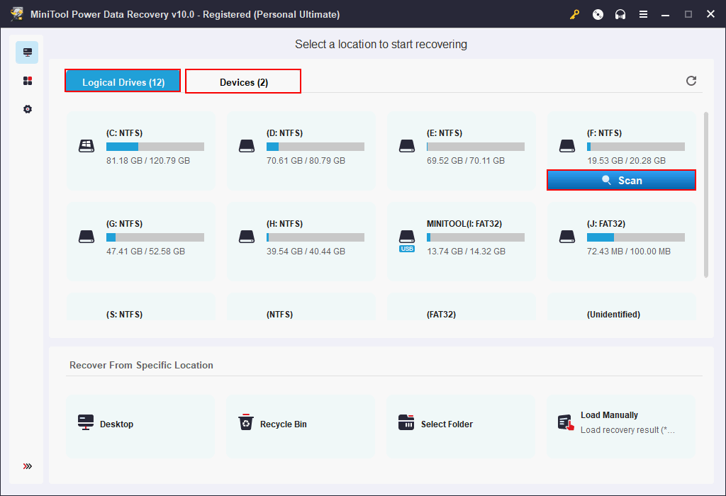 cliquez sur Numériser