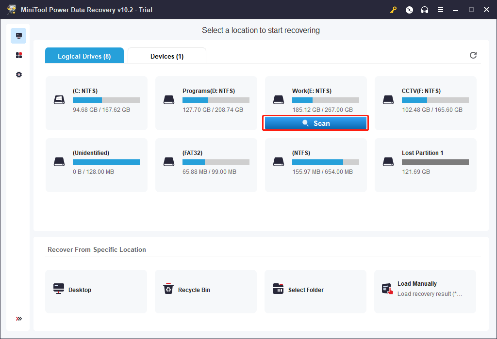 Récupération de données MiniTool Power