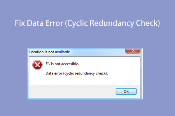 How to Fix Data Error (Cyclic Redundancy Check)