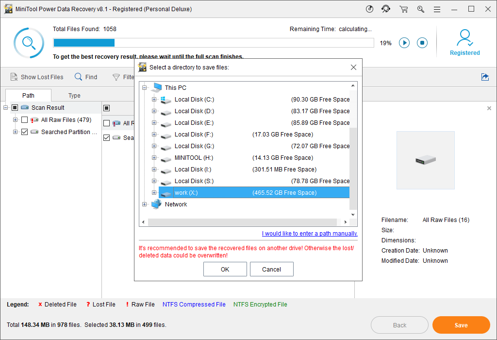 save files you need