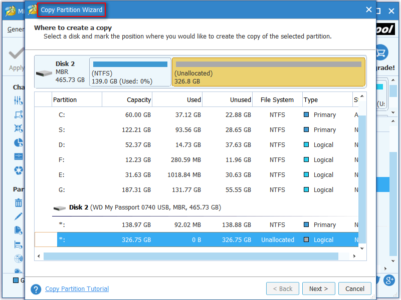 Copy Partition Wizard