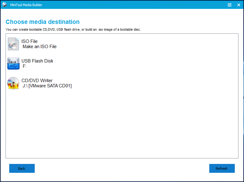 create a bootable USB drive or CD/DVD