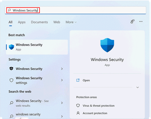 Utiliser la sécurité Windows