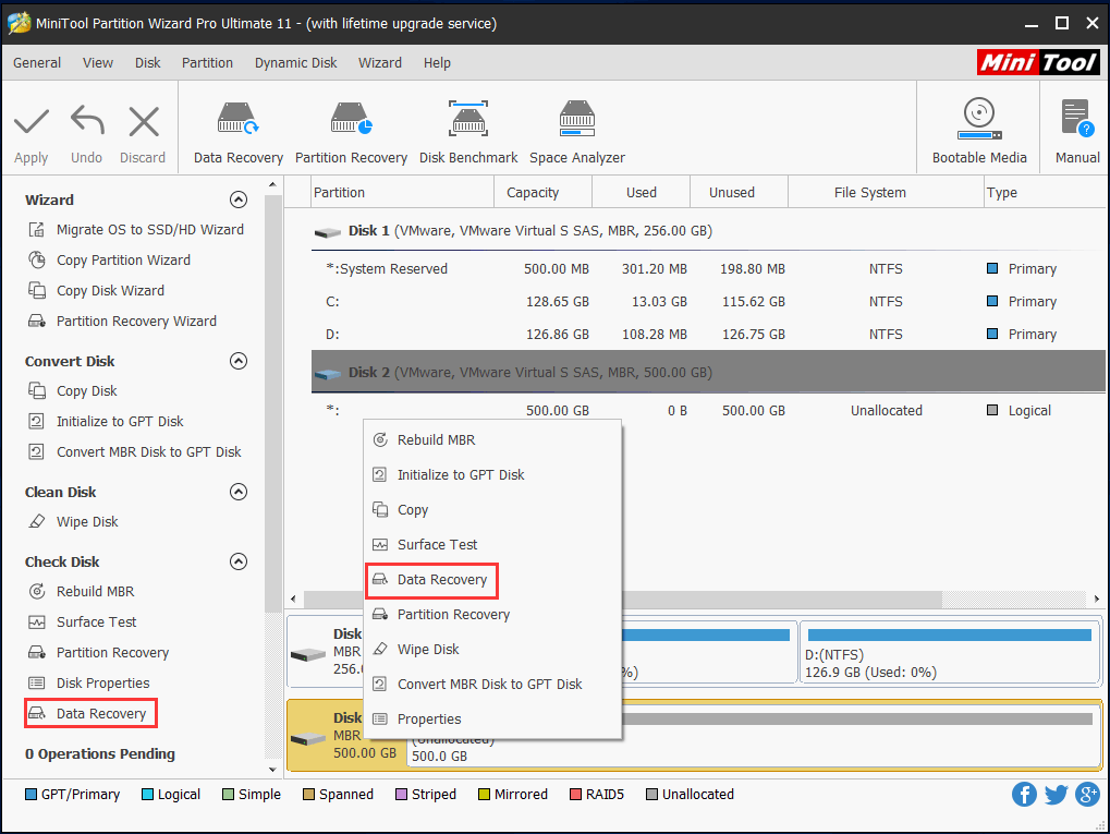 MiniTool Partition Wizard recuperación de datos