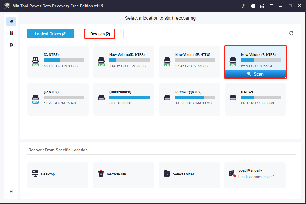 choose a partition to scan