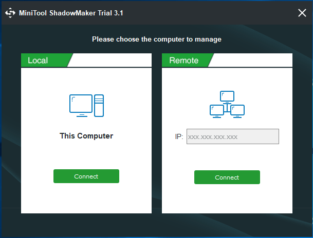 MiniTool ShadowMaker copia de seguridad local o copia de seguridad remota