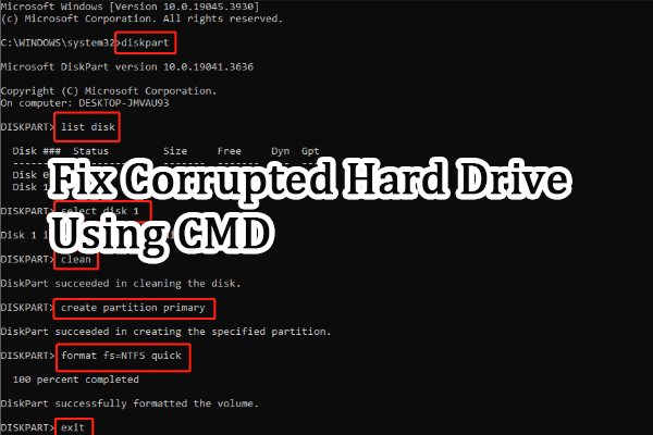How to Fix Corrupted Hard Drive Using CMD & Safeguard Data