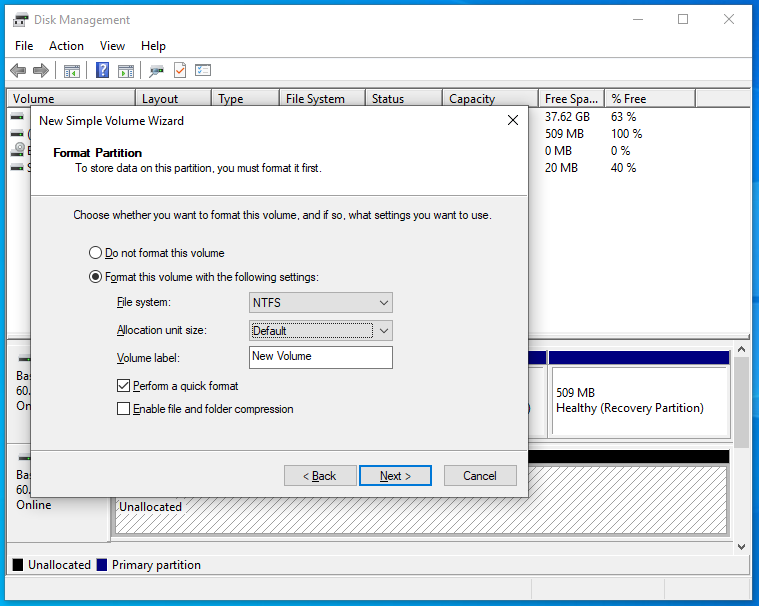 format partition