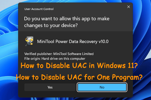 How to Disable/Enable User Account Control (UAC) in Windows 11?