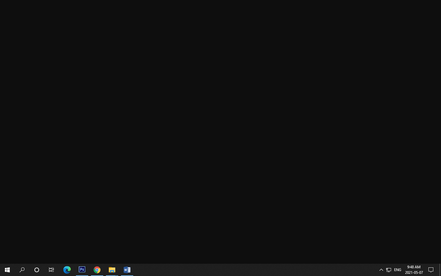 my desktop screen is black