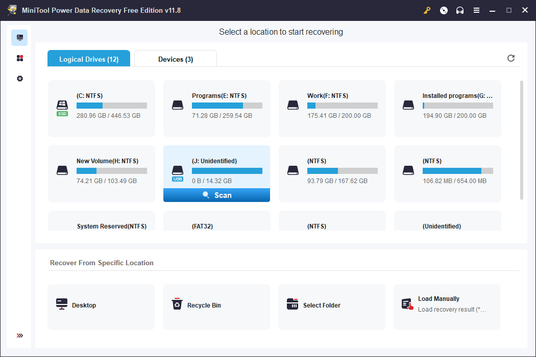 choose the target partition to scan