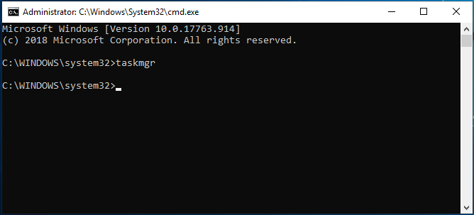 open Task Manager via CMD