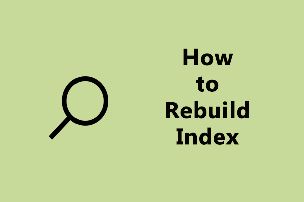 How to Reset and Rebuild Index on Windows 10/11?