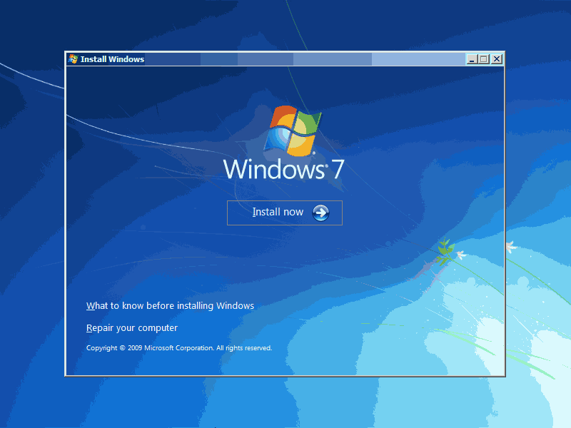 clean install Windows 7