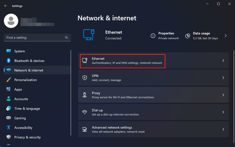 click Ethernet