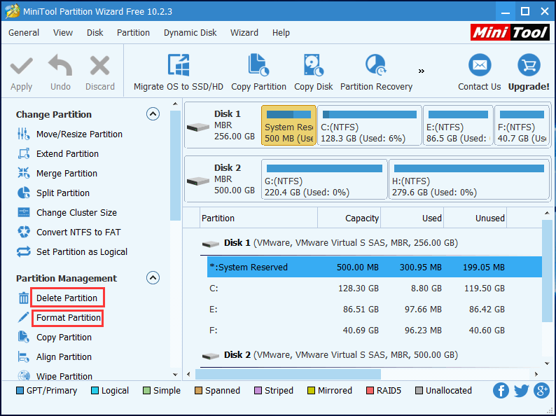 formatar ou excluir partição do sistema