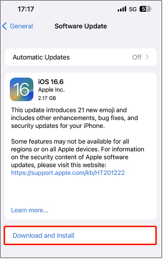 install iOS updates