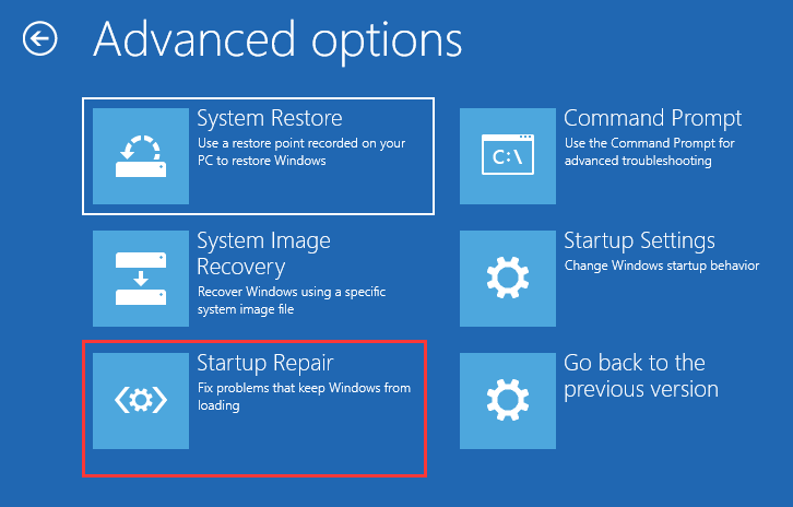 Windows 10 Startup Repair 