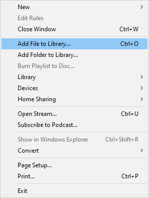 click Add File to library 