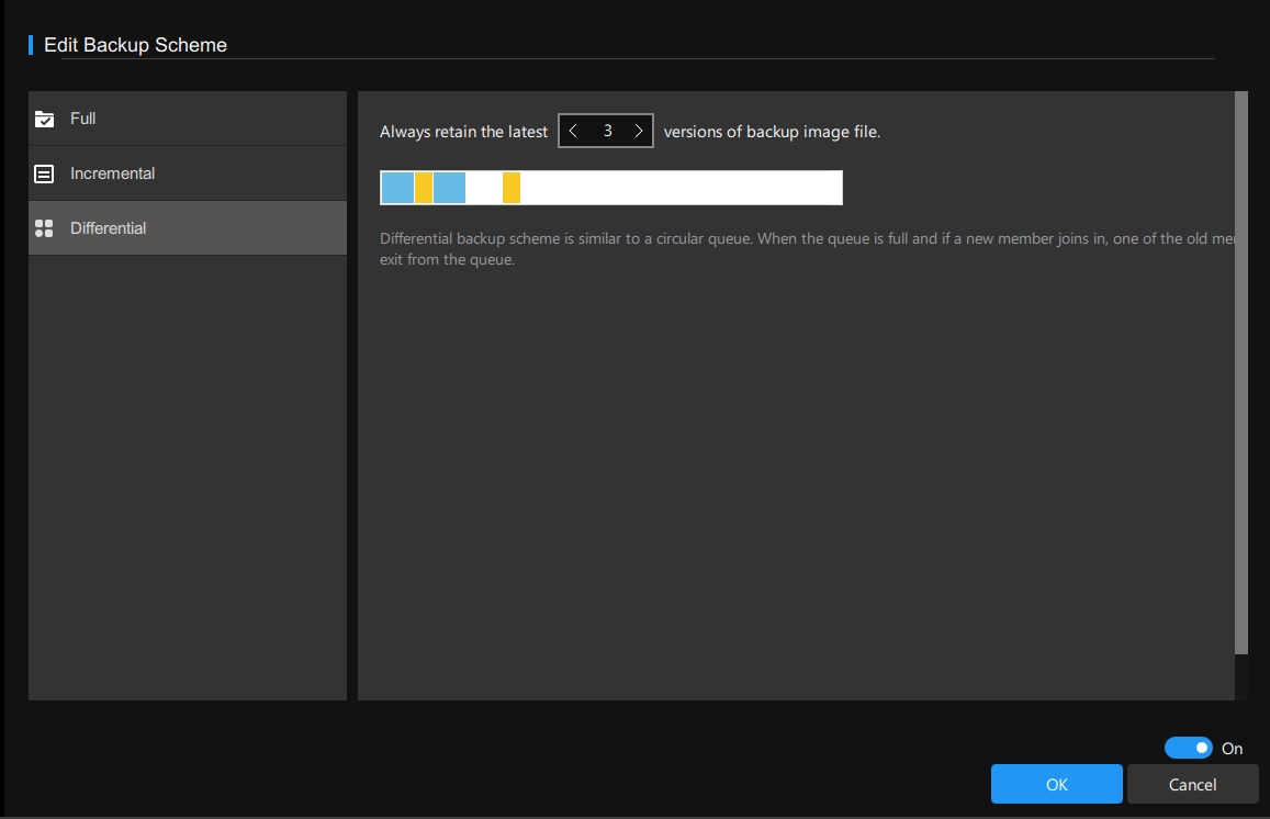 create differential backups