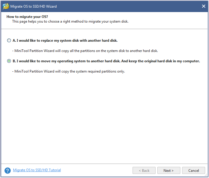 migrate Windows partition only