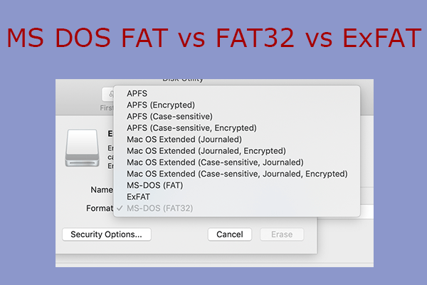 MS DOS FAT vs FAT32 vs ExFAT: How to Format a Disk to Them
