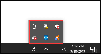 unhide the OneDrive hidden icon